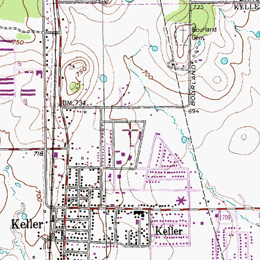 Topographic Map of KMS Stadium, TX