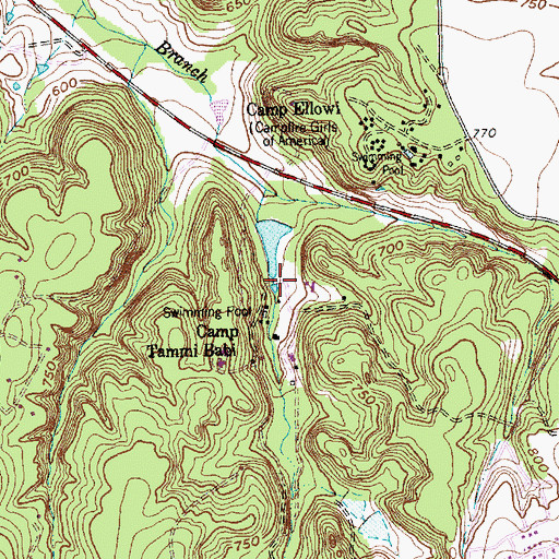 Topographic Map of Knight Field, TX