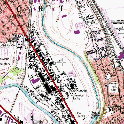 Topographic Map of LaGrave Field, TX