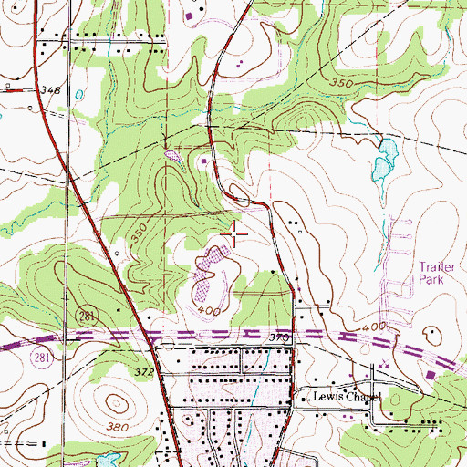 Topographic Map of Lobo Stadium, TX