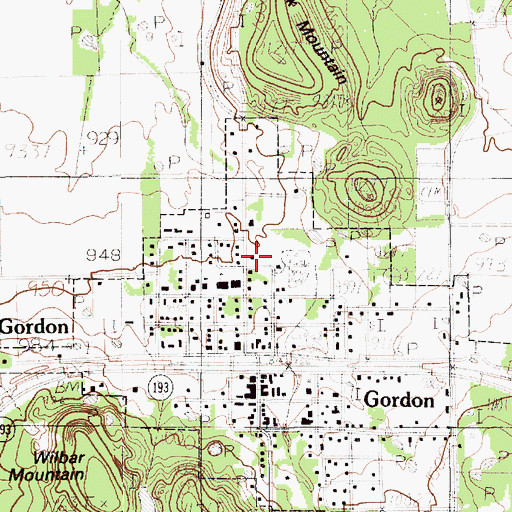 Topographic Map of Longhorn Stadium, TX