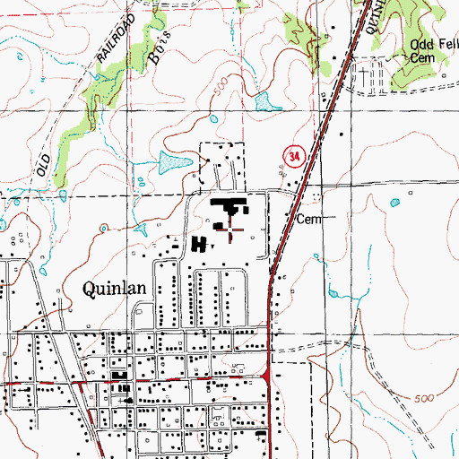 Topographic Map of Lytal Stadium, TX