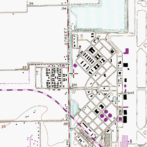 Topographic Map of Marine Military Academy Stadium, TX