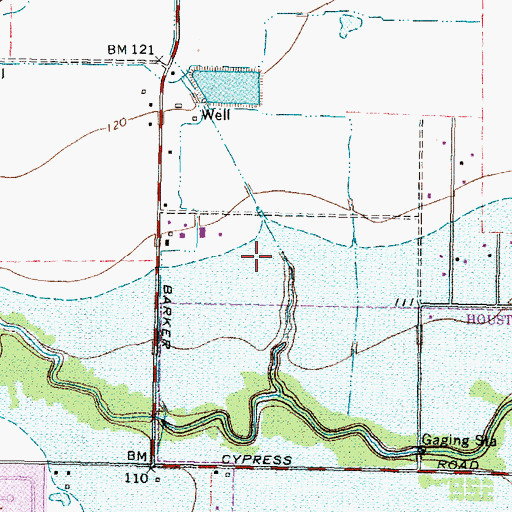 Topographic Map of Mayde Creek Junior High School Football Field, TX