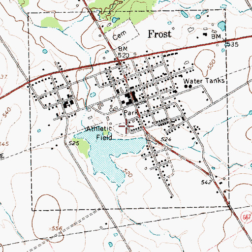 Topographic Map of Joe Parnum Field, TX