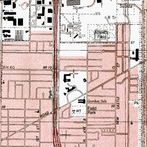 Topographic Map of George R Brown Field, TX