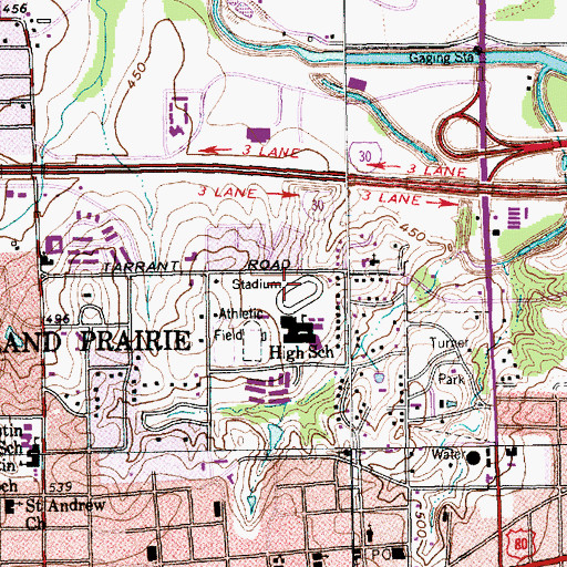 Topographic Map of Gopher Bowl, TX