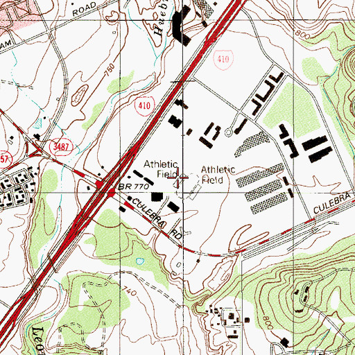 Topographic Map of Gustafson - Northside Stadium, TX
