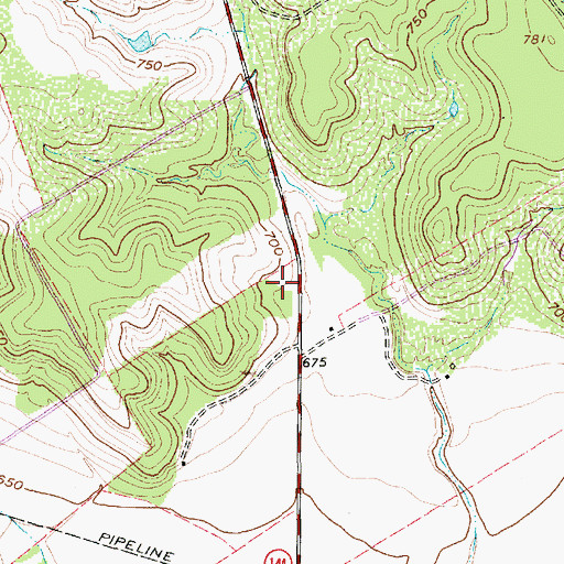 Topographic Map of Happy Hill Farm Academy Gymnasium, TX