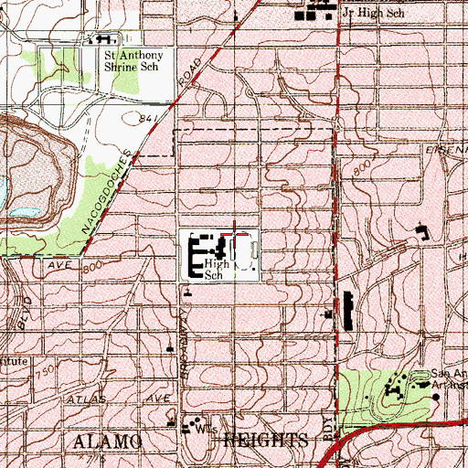 Topographic Map of Harry B Orem Stadium, TX