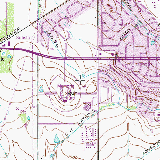 Topographic Map of Hoskins Field, TX