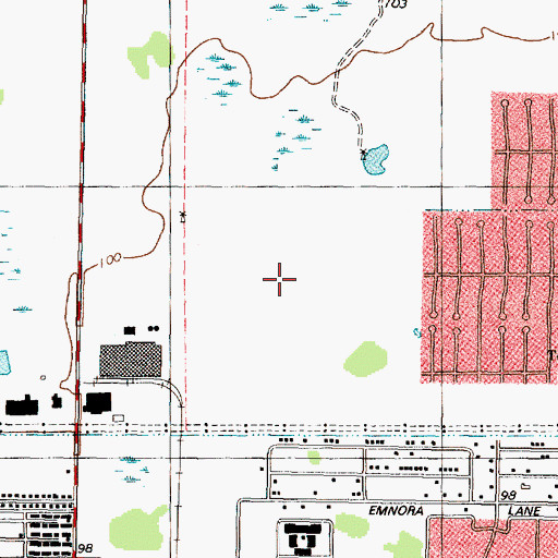 Topographic Map of Houston Christian High School Football Stadium, TX