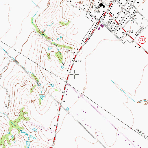 Topographic Map of Jackrabbit Stadium, TX