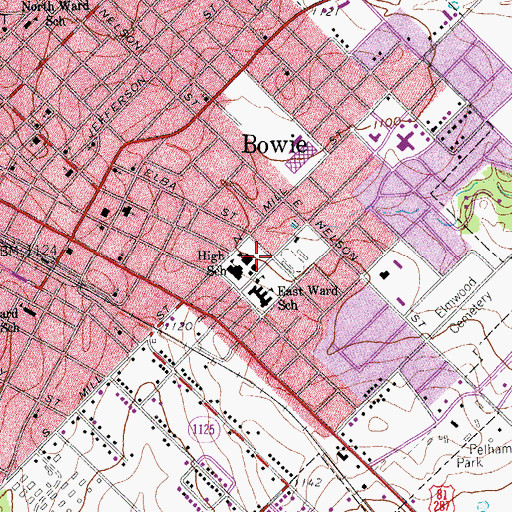 Topographic Map of Jackrabbit Stadium, TX