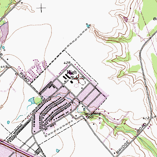 Topographic Map of James Ray Henry Stadium, TX