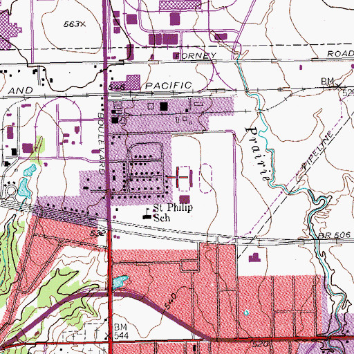 Topographic Map of Forester Field, TX