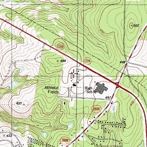 Topographic Map of Dragon Stadium, TX