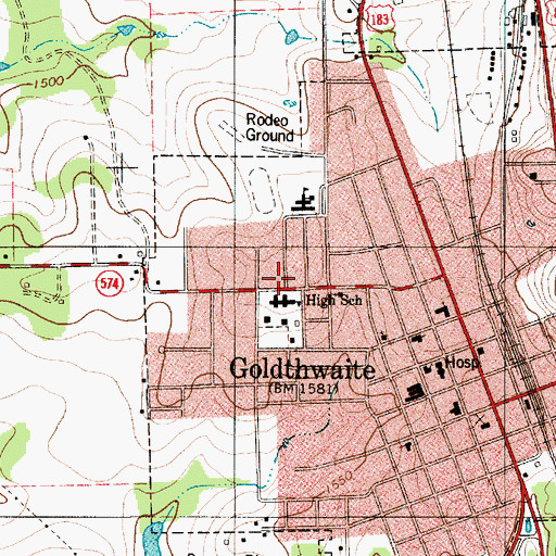 Topographic Map of Eagle Field, TX