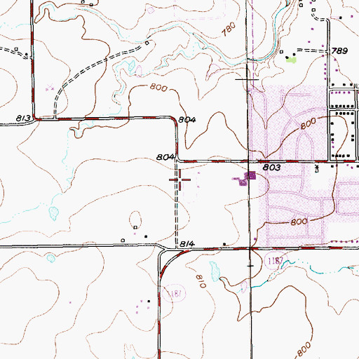 Topographic Map of Eagle Stadium, TX