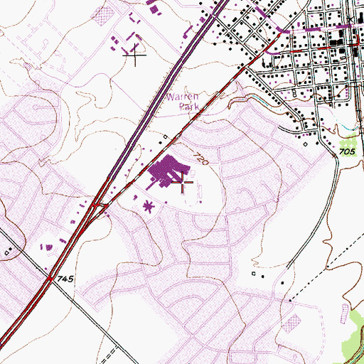 Topographic Map of Elk Stadium, TX