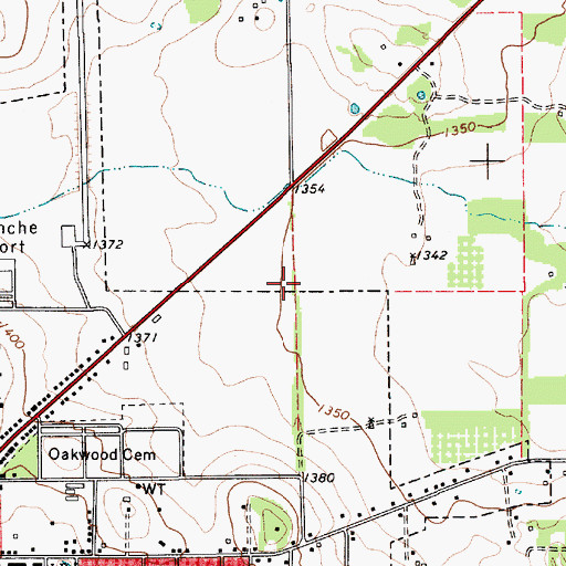 Topographic Map of Comanche Stadium, TX