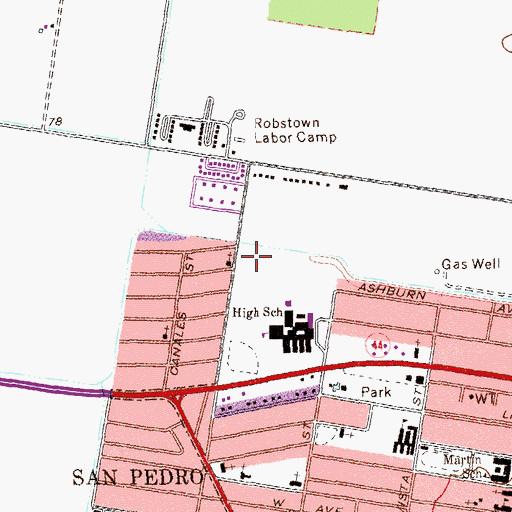 Topographic Map of Cotton Picker Stadium, TX