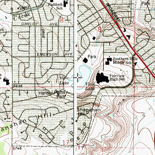 Topographic Map of Viele Lake, CO