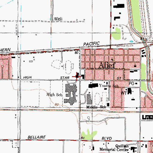 Topographic Map of Crump Stadium, TX