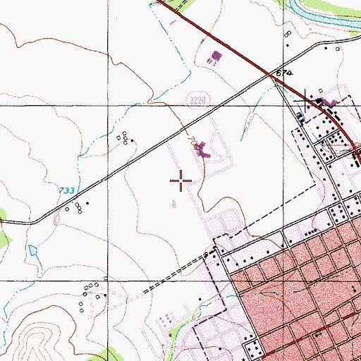 Topographic Map of Cub Stadium, TX