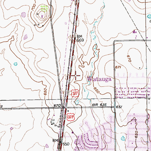Topographic Map of Callahan Field, TX