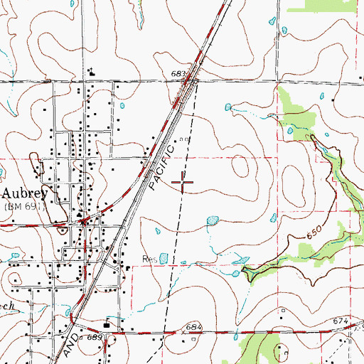 Topographic Map of Chaparral Stadium, TX