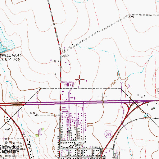 Topographic Map of Charles Head Stadium, TX