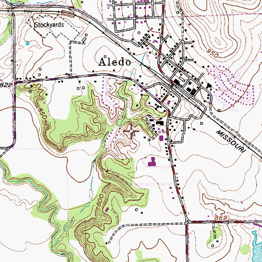Topographic Map of Bearcat Stadium, TX