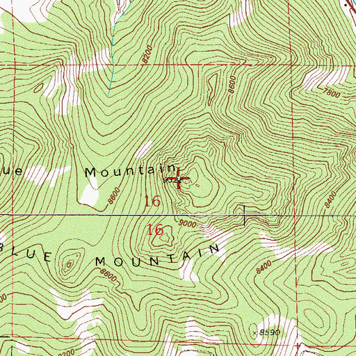 Topographic Map of Blue Mountain, CO