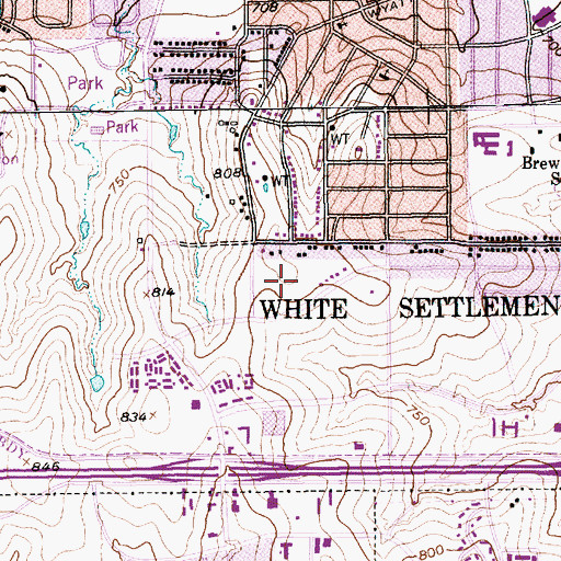 Topographic Map of All Saints Field, TX
