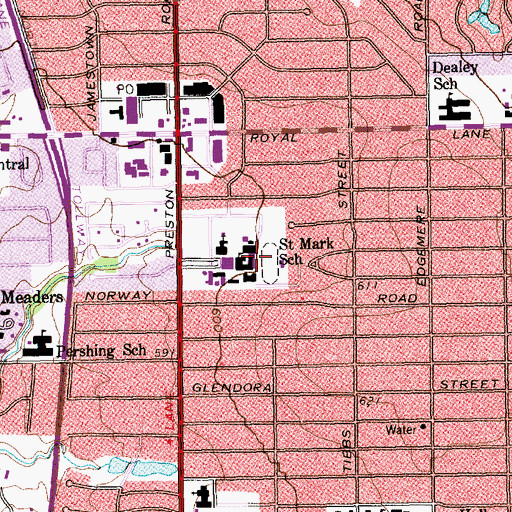 Topographic Map of Bailey Field, TX