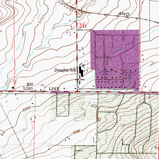 Topographic Map of McGinn Ditch, CO