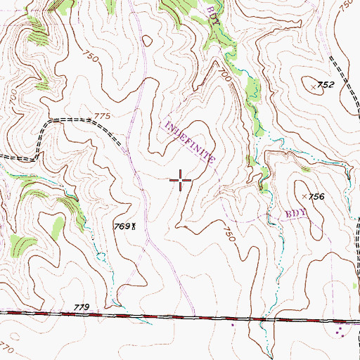 Topographic Map of Trinity Valley School Baseball Field, TX