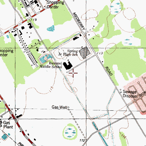 Topographic Map of Westfield High School Baseball Field, TX