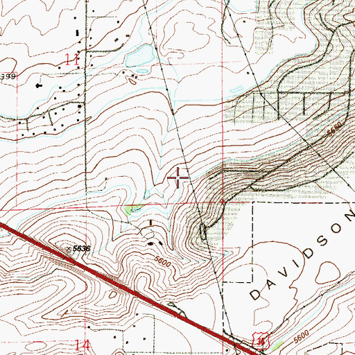 Topographic Map of Davidson Ditch, CO