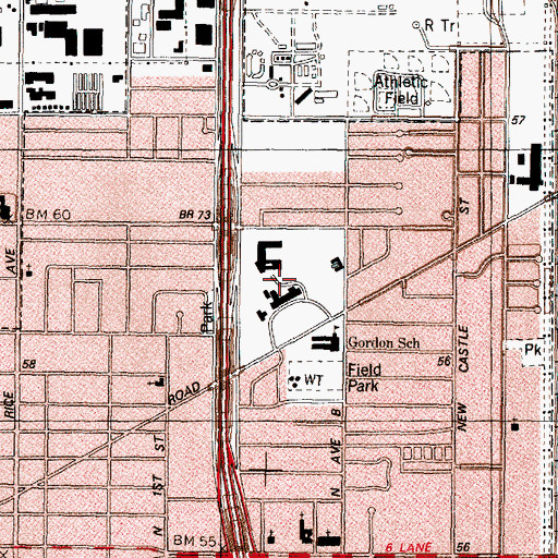 Topographic Map of Crum Field House, TX