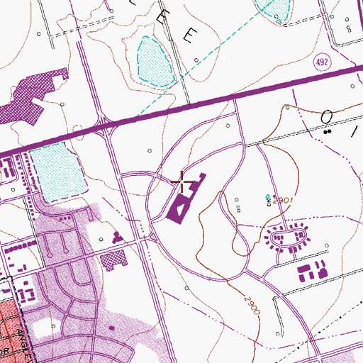 Topographic Map of University of Texas Permian Basin Main Gymnasium, TX