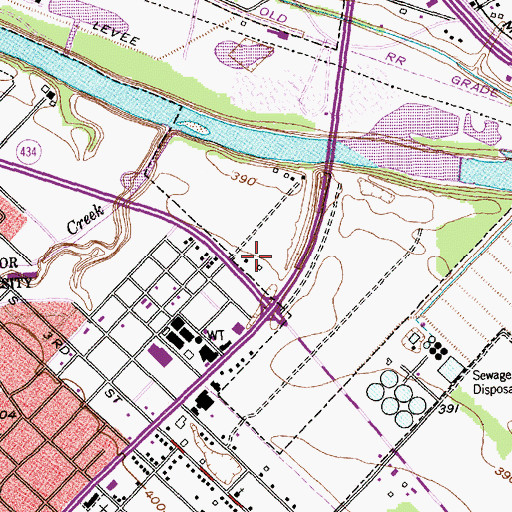 Topographic Map of The Ferrell Center, TX