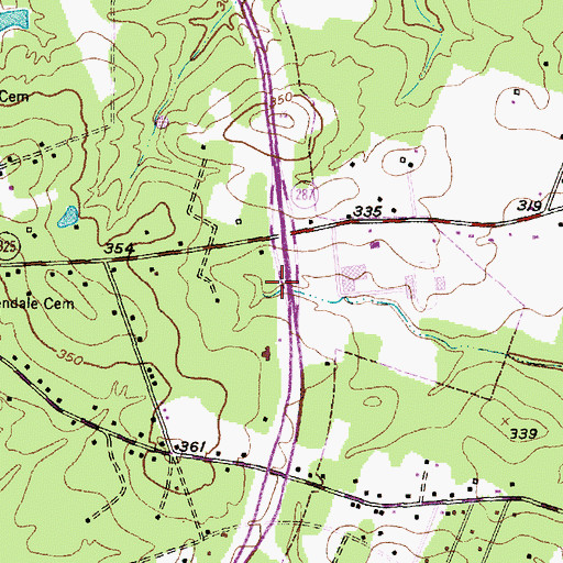 Topographic Map of Abe Martin Stadium, TX