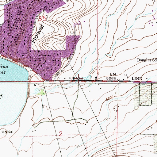 Topographic Map of New Dry Creek Ditch, CO