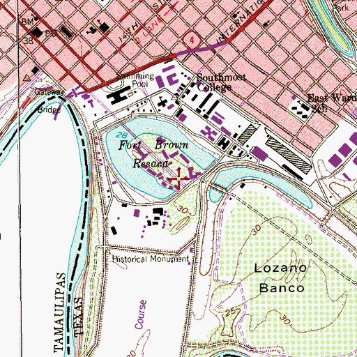 Topographic Map of Scorpion Baseball Field, TX