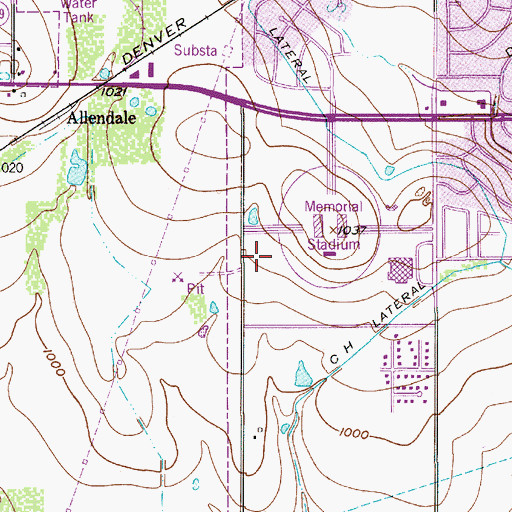 Topographic Map of Sunrise Optimist Fields, TX