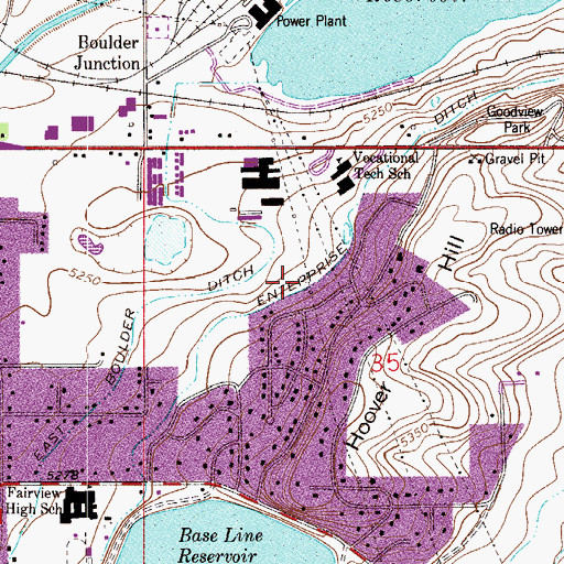 Topographic Map of Enterprise Ditch, CO