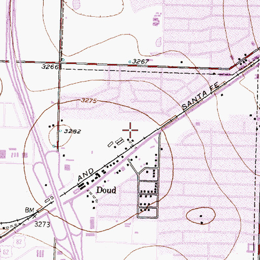 Topographic Map of Max O'Banion Baseball Field, TX