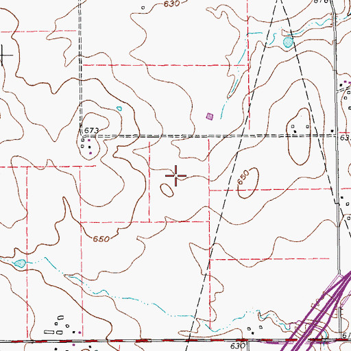 Topographic Map of Texas Motor Speedway, TX
